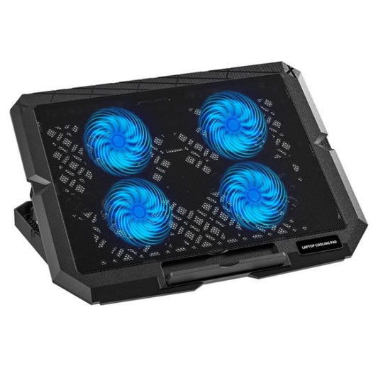 X4 4 Fan 7-Speed Control Noiseless Height Adjustable Stand Laptop Cooling Pad - Cooling Pads by buy2fix | Online Shopping UK | buy2fix