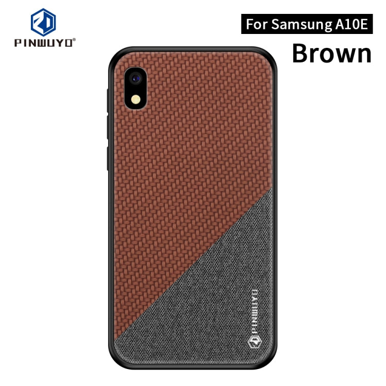 PINWUYO Honors Series Shockproof PC + TPU Protective Case  for Galaxy A10e(Brown) - Galaxy Phone Cases by PINWUYO | Online Shopping UK | buy2fix