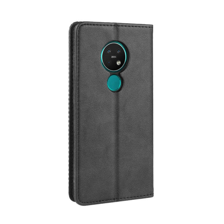 For Nokia 7.2 / Nokia 6.2 Magnetic Buckle Retro Crazy Horse Texture Horizontal Flip Leather Case , with Holder & Card Slots & Photo Frame(Black) - Nokia Cases by buy2fix | Online Shopping UK | buy2fix