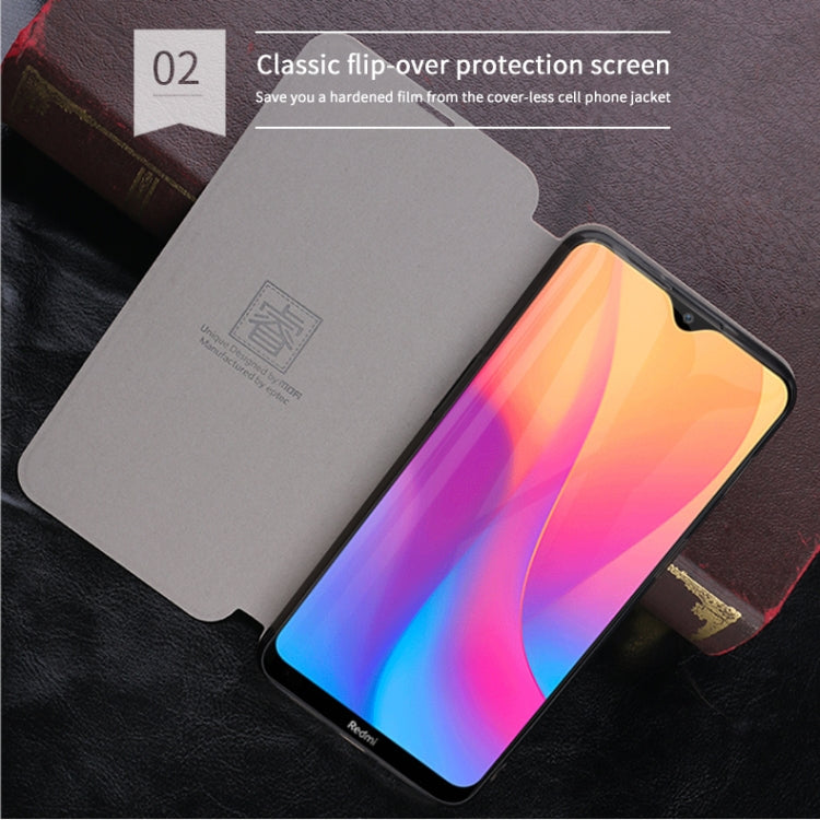 For Xiaomi RedMi 8A MOFI Rui Series Classical Leather Flip Leather Case With Bracket Embedded Steel Plate All-inclusive(Brown) - Xiaomi Cases by MOFI | Online Shopping UK | buy2fix