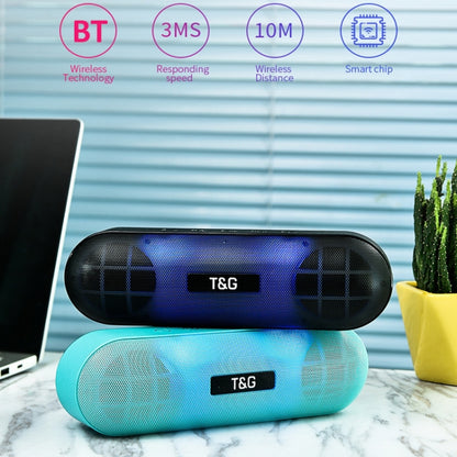 T&G TG148 Portable Stereo Audio Super Bass LED Lantern Pill Wireless Bluetooth Speaker(Gray) - Desktop Speaker by T&G | Online Shopping UK | buy2fix