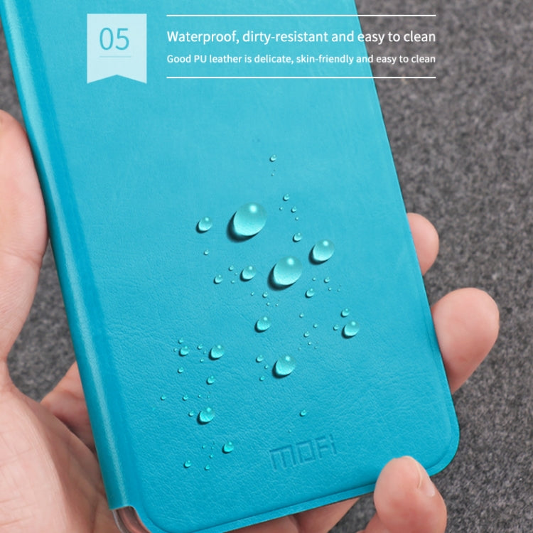 For Xiaomi Mi 10 Pro MOFI Rui Series Classical Leather Embedded Steel Plate All-inclusive Horizontal Flip PU Leather Case(Blue) - Xiaomi Cases by MOFI | Online Shopping UK | buy2fix