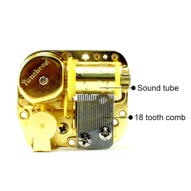 Eight-tone Gold-plated Bar Repair Parts DIY Sky City Paperback Music Box(Happy Birthday) - Music Box by buy2fix | Online Shopping UK | buy2fix