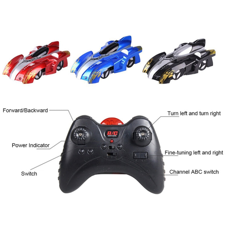 WT891-1 Remote Control Climbing RC Car With Led Lights 360 Degree Rotating Stunt Toys Antigravity Machine Wall Car(Red) - RC Cars by buy2fix | Online Shopping UK | buy2fix