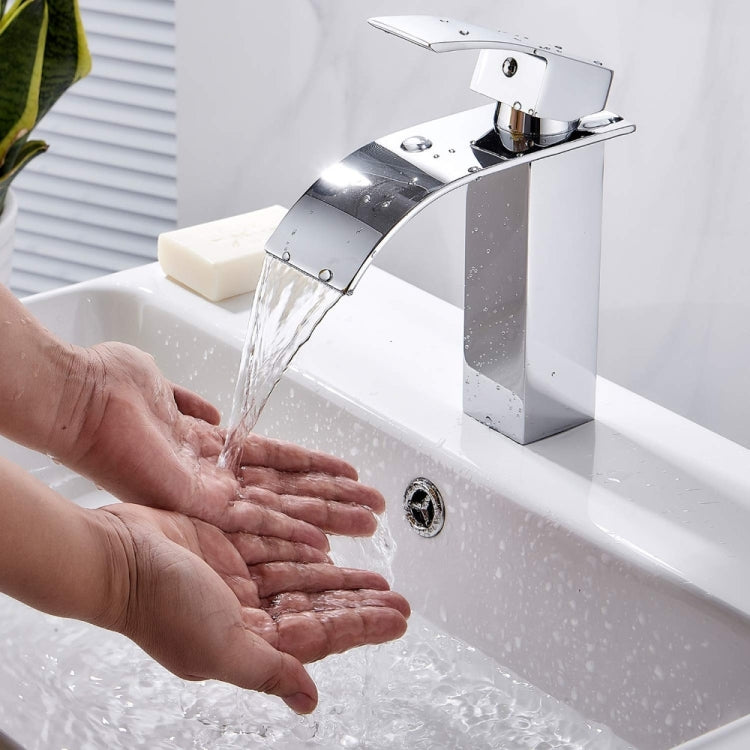 KOEN Waterfall Bathroom Faucet Sinks Mixer Tap Cold And Hot Water Tap - Faucets & Accessories by buy2fix | Online Shopping UK | buy2fix