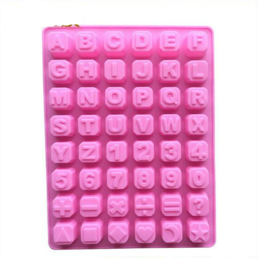 Stars Shape English Alphabet Silicone Chocolate Mold DIY Ice Handmade Soap Mold - Food Molds by buy2fix | Online Shopping UK | buy2fix