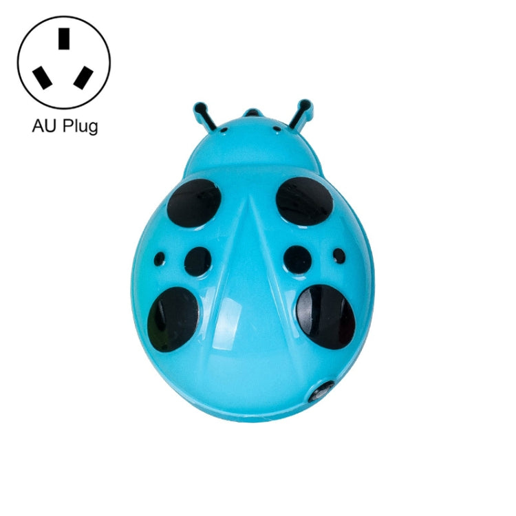 A62 Beetle Shape LED Night Light Plug-in Intelligent Light Control Sensor Light, Plug:AU Plug(Blue) - Sensor LED Lights by buy2fix | Online Shopping UK | buy2fix