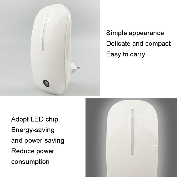 A66 Mouse Type LED Intelligent Light Control Night Light, Plug:AU Plug(White) - Sensor LED Lights by buy2fix | Online Shopping UK | buy2fix