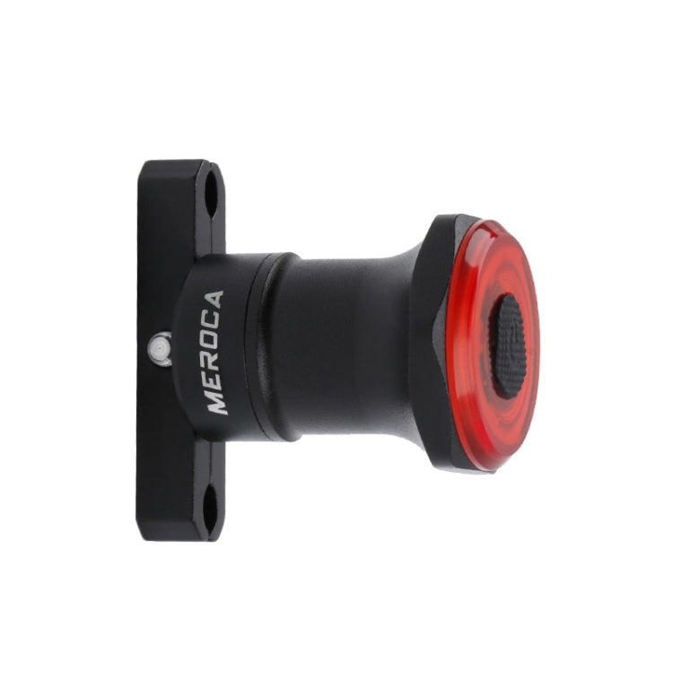 MEROCA MX2 Smart Sensor Brake Tail Light Mountain Bike Light USB Charging Road Bike Night Riding Tail Light, Color:Seat Cushion Installation Black - Taillights by buy2fix | Online Shopping UK | buy2fix