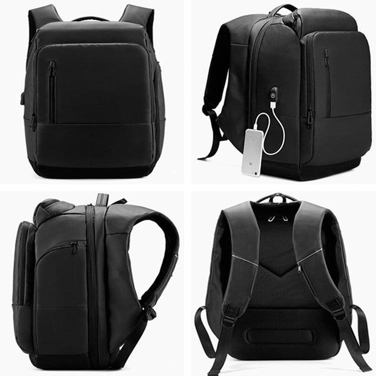 Business Travel Bag PVC Waterproof Backpack(Black) - Double-shoulder Bags by buy2fix | Online Shopping UK | buy2fix