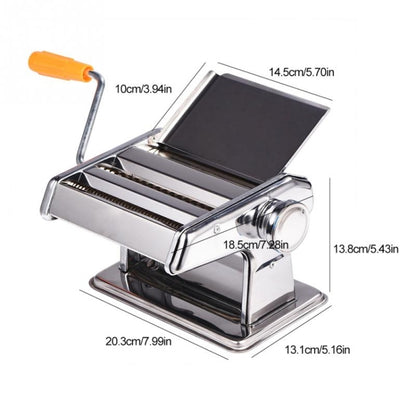 Household Stainless Steel Pasta Making Machine Manual Noodle Maker Spaghetti Hand Cutter - Cutter & Peeler by buy2fix | Online Shopping UK | buy2fix