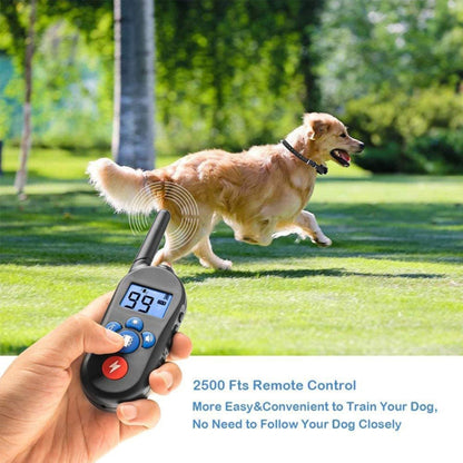 800m Remote Control Electric Shock Bark Stopper Vibration Warning Pet Supplies Electronic Waterproof Collar Dog Training Device, Style:556-2(AU Plug) - Training Aids by buy2fix | Online Shopping UK | buy2fix