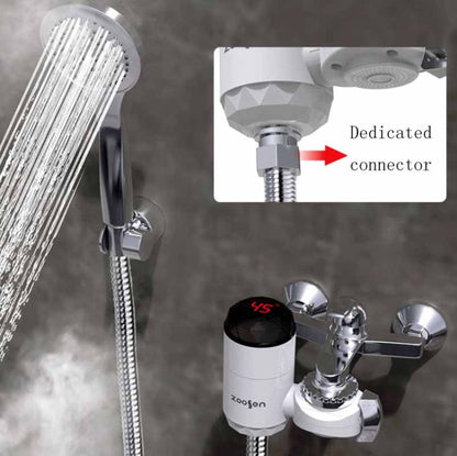 Zoosen Electric Hot Water Faucet Connection Type Instant Hot Water Faucet EU Plug, Style:With shower Head Connector - Faucets & Accessories by zoosen | Online Shopping UK | buy2fix