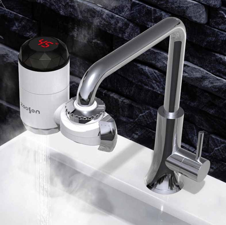 Zoosen Electric Hot Water Faucet Connection Type Instant Hot Water Faucet EU Plug, Style:With shower Head Connector - Faucets & Accessories by zoosen | Online Shopping UK | buy2fix