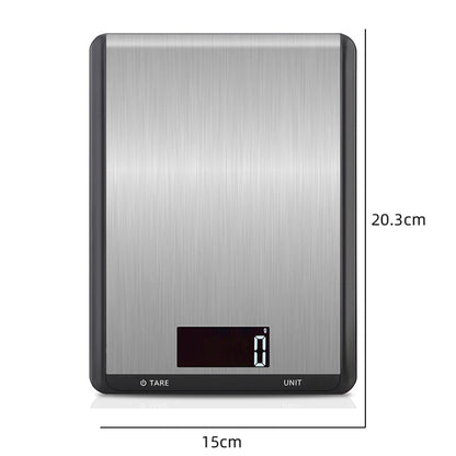 10kg/1g Stainless Steel Kitchen Scale Household Food Electronic Scale(White) - Kitchen Scales by buy2fix | Online Shopping UK | buy2fix