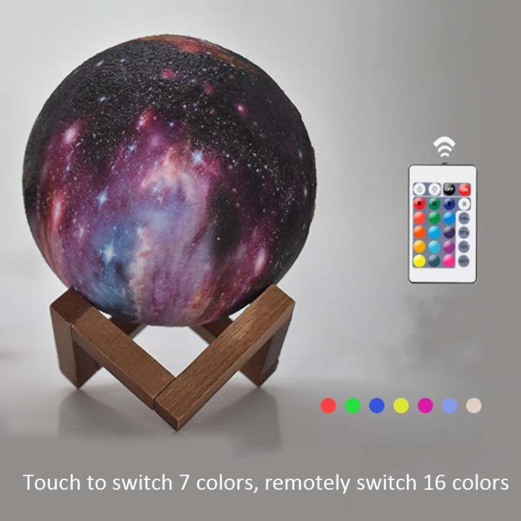 1W 3D Moon Lamp Children Gift Table Lamp Painted Starry Sky LED Night Light, Light color: 8cm Touch Control 7-colors - Night Lights by buy2fix | Online Shopping UK | buy2fix