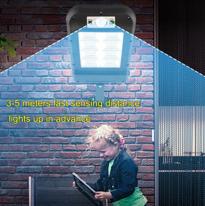 Solar Wall Light Outdoor Waterproof Human Body Induction Garden Lighting Household Street Light 4 x 40COB With Remote Control - Solar Lights by buy2fix | Online Shopping UK | buy2fix