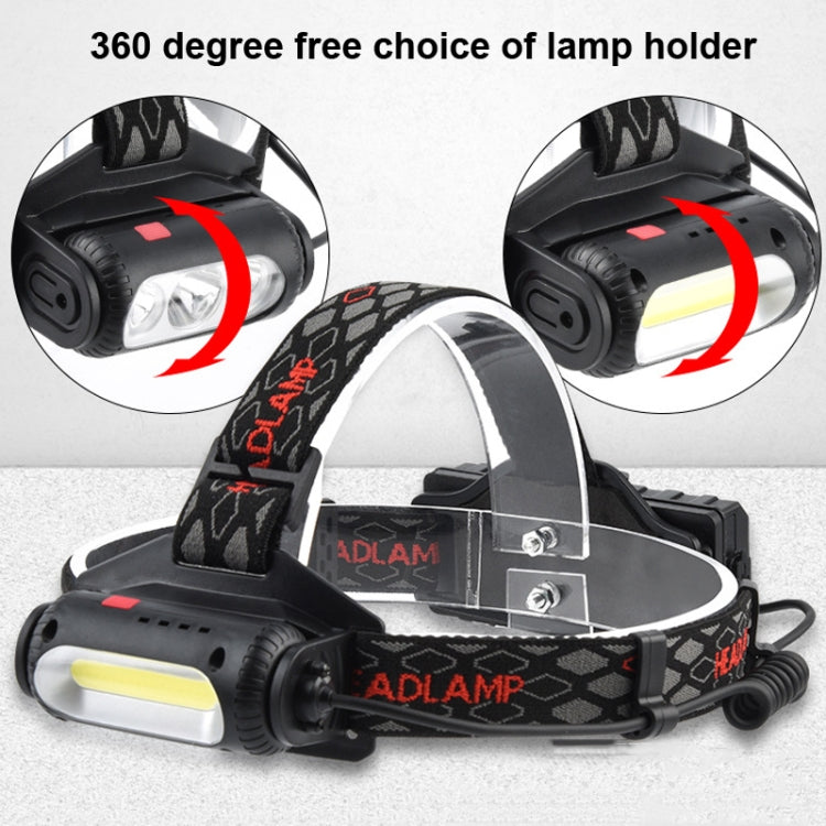 TG-TD113 T6+COB Head-Mounted USB Charging Rotating Multi-Function Headlight White Red And Green Three Light Sources Headlight  (Without Charging Set) - Headlamp by buy2fix | Online Shopping UK | buy2fix