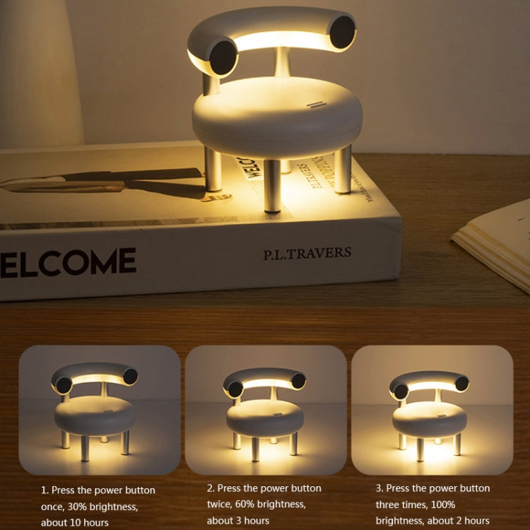 AD-01 LED Chair Eye Protection Night Light Mobile Phone Holder Bedroom Bedside Learning Light(Light Green) - Night Lights by buy2fix | Online Shopping UK | buy2fix