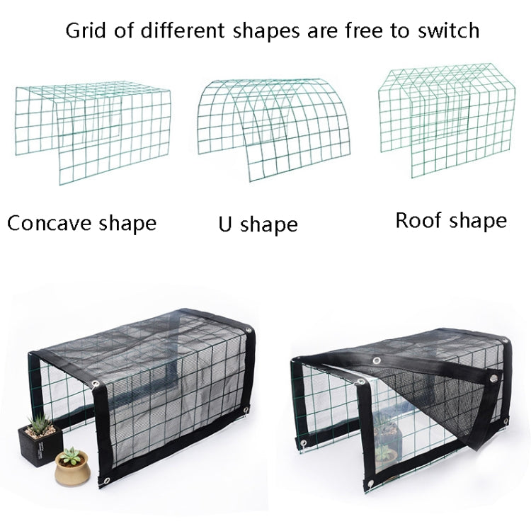 Rainproof Awning Thermal Insulation Round Wire Mesh Flower Stand Sun Shed, Specification: 150x48x36cm - Garden Netting by buy2fix | Online Shopping UK | buy2fix