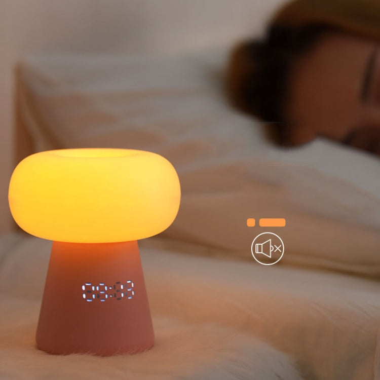 XYD-055 Cloud Mushroom USB Clock Night Light Sleep Timer Remote Control Bedside Lamp, Light color: Remote Control Type Pink - Night Lights by buy2fix | Online Shopping UK | buy2fix