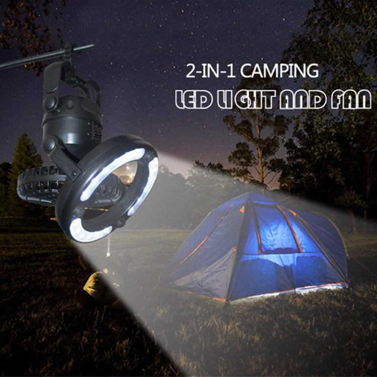 18 LEDs 78LM Portable Camping Tent Lamp Dual Purpose Camping Fan & Light - Camping Lighting by buy2fix | Online Shopping UK | buy2fix