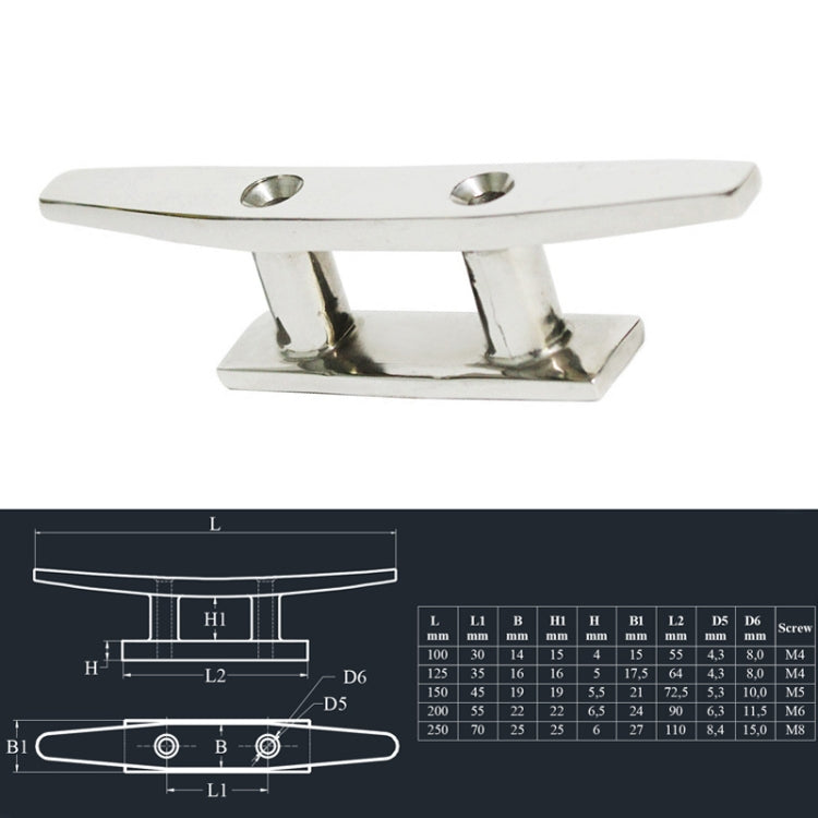 316 Stainless Steel Siamese Mooring Bollard For Marine Boat Yacht, Specification: 8 inch - Marine Accessories & Parts by buy2fix | Online Shopping UK | buy2fix