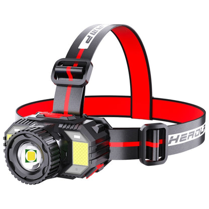 TG-TD009 LED Strong Headlamp Head-Mounted USB Rechargeable Zoom Sensor Headlamp, Colour: Yellow Light - Headlamp by buy2fix | Online Shopping UK | buy2fix