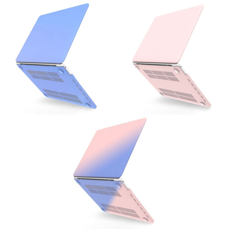 For MacBook Air 13 A2179 & A2337 Hollow Cream Style Laptop Plastic Protective Case(Rose Pink Matching Tranquil Blue) - MacBook Air Cases by buy2fix | Online Shopping UK | buy2fix