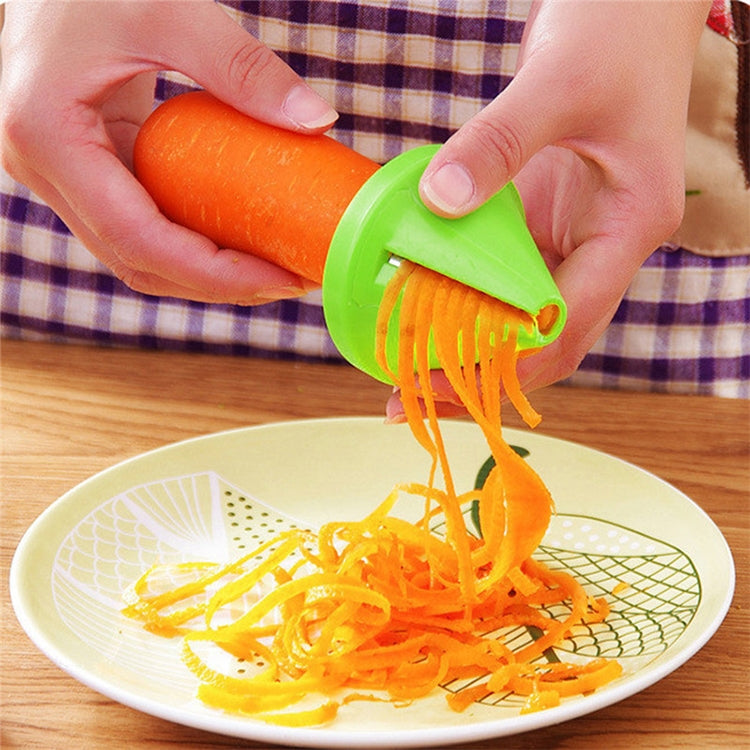 Kitchen Funnel Model Spiral Slicer Vegetable Shred Carrot Cutter(Green) - Cutter & Peeler by buy2fix | Online Shopping UK | buy2fix