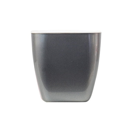 Imitation Metal Colorful Water Storage Plastic Flowerpot, Size: G105 Small Pot(Square Silver Grey) - Flower Pots & Planters by buy2fix | Online Shopping UK | buy2fix