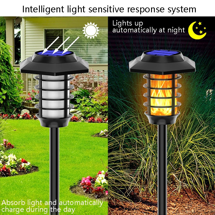 Solar LED Lawn Simulation Flame Lamp Outdoor Garden Lighting Landscape Light, Spec: 66 LED - Solar Lights by buy2fix | Online Shopping UK | buy2fix