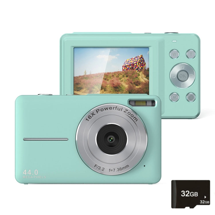 DC403L-AF 2.4-Inch 16X Zoom HD Digital Camera Mini Children Photography Camera US Plug(Green+32G) - Children Cameras by buy2fix | Online Shopping UK | buy2fix