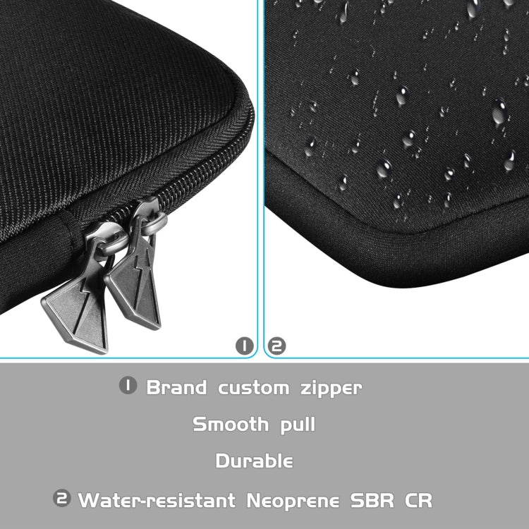 Universal PU Leather + Nylon Waterproof Zipper Portable Keyboard Storage Bag For Apple Wireless Keyboard A1314 & Magic Keyboard A1644(Black) - Digital Storage Bag by buy2fix | Online Shopping UK | buy2fix