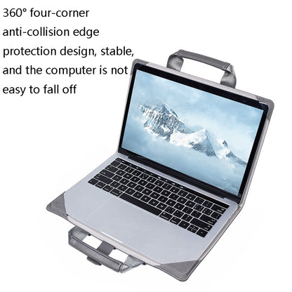 Book Style Laptop Protective Case Handbag For Macbook 13 inch(Grey) - Protective Bags by buy2fix | Online Shopping UK | buy2fix