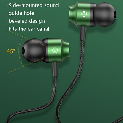 TS902 Metal In-Ear USB-C / Type-C Game Earphone, Cable Length: 1.2m(Green) - Type-C Earphone by buy2fix | Online Shopping UK | buy2fix