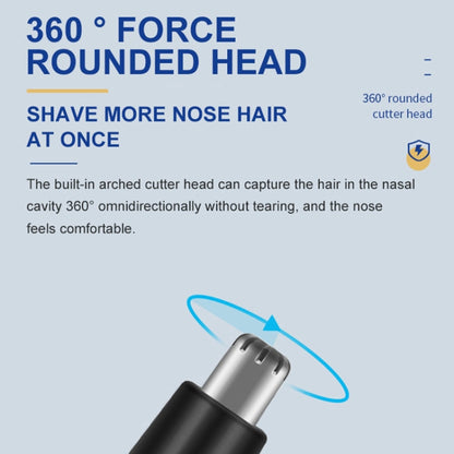 SPORTSMAN Metal Aluminum Tube Body Rechargeable Nose Hair Device, Style: Sideburns 2 In 1(Sea Blue) - Electric Shavers by buy2fix | Online Shopping UK | buy2fix