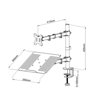 Laptop Stand Desktop LCD Dual Purpose Computer Lift Rotatable Dual Screen Bracket - Laptop Stand by buy2fix | Online Shopping UK | buy2fix