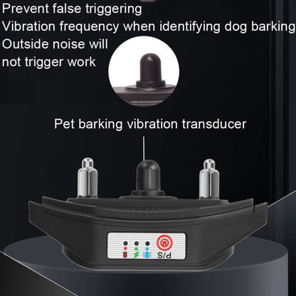 Intelligent Anti-barking Device Dog Trainer Collar, Style: Vibration+Sound(Black) - Training Aids by buy2fix | Online Shopping UK | buy2fix