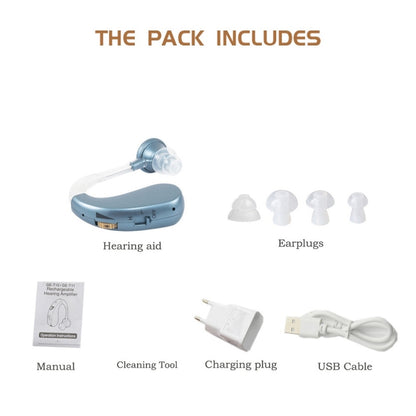 Hearing Aid Audiphones Sound Amplifier US Plug(Golden) - Hearing Aids by buy2fix | Online Shopping UK | buy2fix