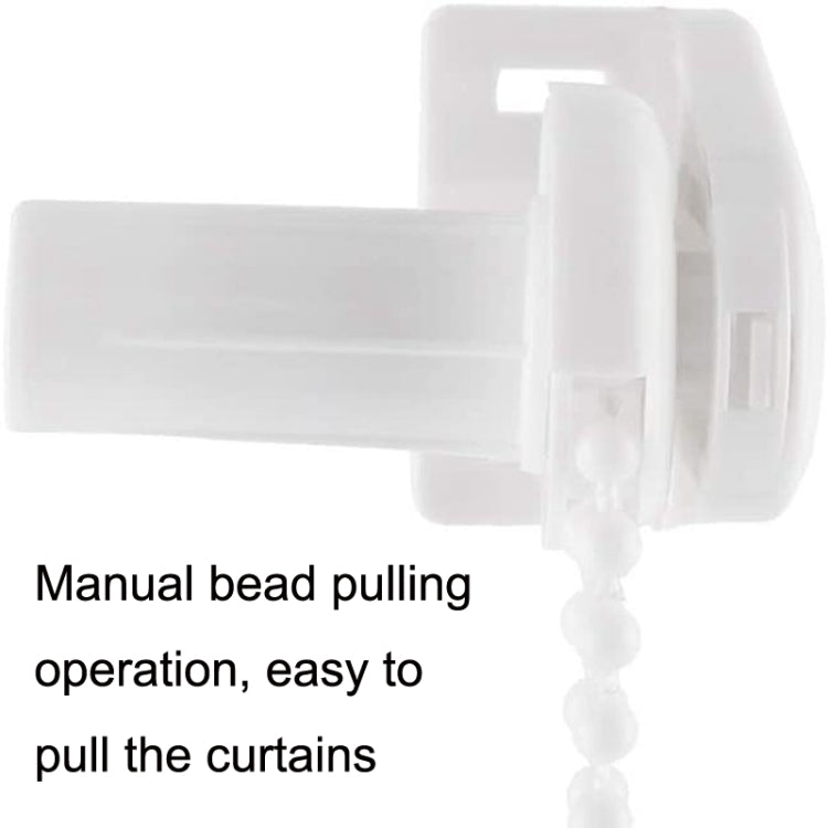 2 Sets 17mm Shutter Curtain Control Head With 2m Pull Beads Chain Set(White) - Curtain Decorative Accessories by buy2fix | Online Shopping UK | buy2fix