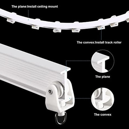 Model Steel Track Set Flexible Silent Slide Track Track with Hooks, Size: 3m - Curtain Decorative Accessories by buy2fix | Online Shopping UK | buy2fix