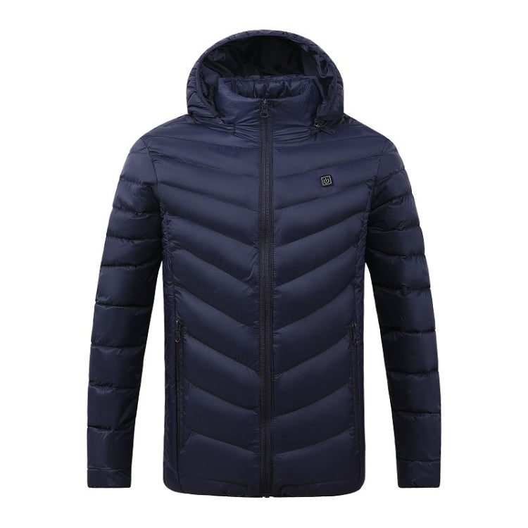 4 Zone Blue USB Winter Electric Heated Jacket Warm Thermal Jacket, Size: S - Down Jackets by buy2fix | Online Shopping UK | buy2fix