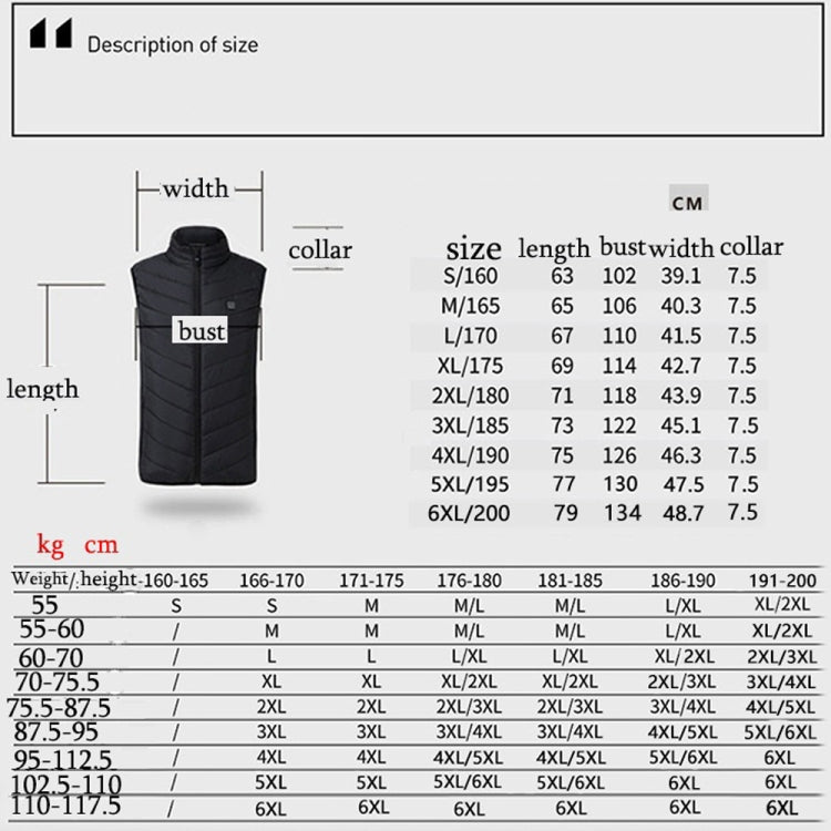 17 Area  4 Control Blue USB Electric Heating Undershirt Intelligent Warm Vest(L) - Down Jackets by buy2fix | Online Shopping UK | buy2fix