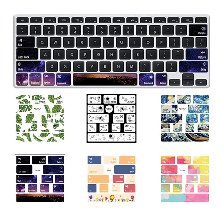 for Macbook Air 13.3 inch 5pcs Laptop Keyboard PVC Sticker(Leaves) - Keyboard Protector by buy2fix | Online Shopping UK | buy2fix