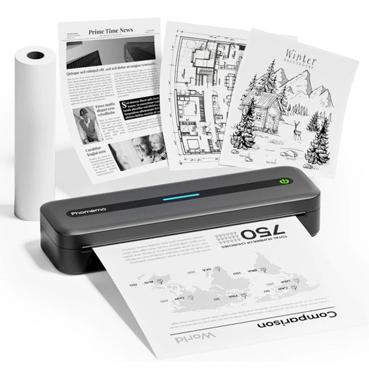 Phomemo M832 300dpi Wireless Thermal Portable Printer, Size: A4 Version(Gray) - Printer by Phomemo | Online Shopping UK | buy2fix