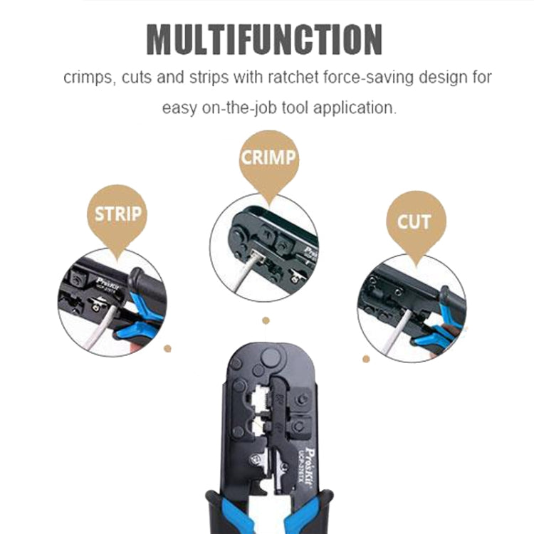 ProsKit UCP-376TX 4P/6P/8P Three-Purpose Network Crimping Plier - Pliers by ProsKit | Online Shopping UK | buy2fix