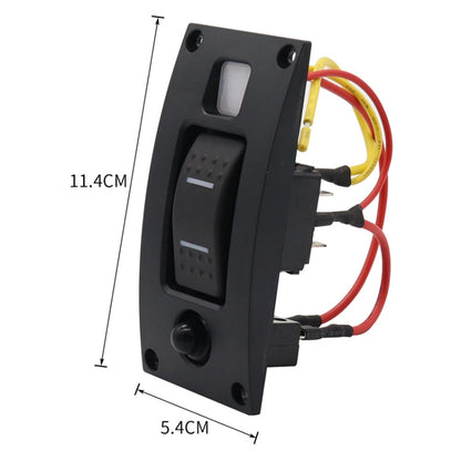 Marine Self-Locking Resetting Switch With Overload Protection Indicator Light ON-OFF-ON 3 Switch - Marine Accessories & Parts by buy2fix | Online Shopping UK | buy2fix