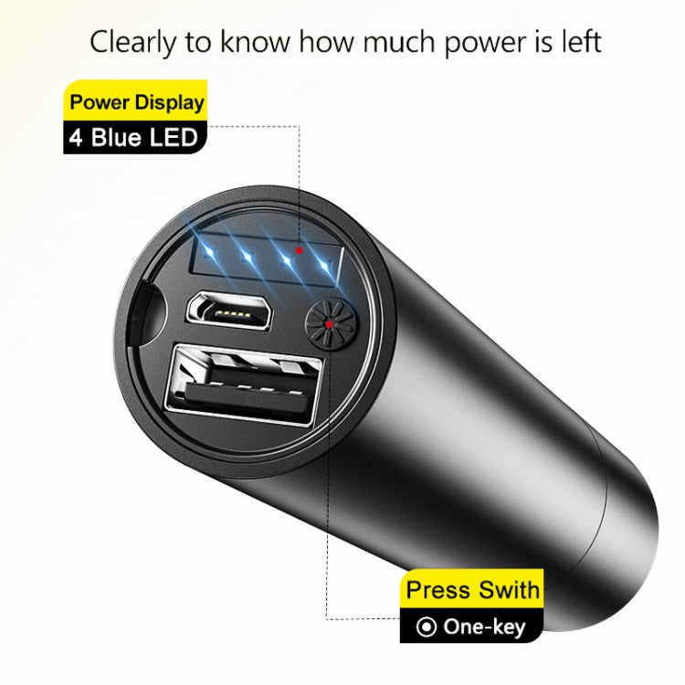 2600mAh LED Outdoor Strong Lighting Lithium Battery Flashlight, Color: Fixed Focus Silver - LED Flashlight by buy2fix | Online Shopping UK | buy2fix