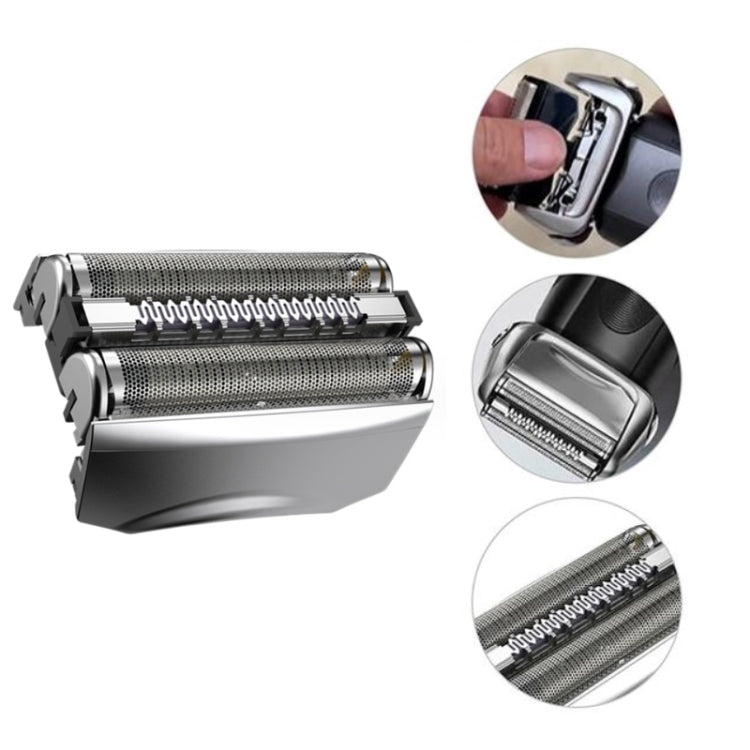 For BRAUN 70S Electric Shaver Silver Mesh Cutter Head Upgraded Version, Style: Without Words(Plastic Package) - Accessories by buy2fix | Online Shopping UK | buy2fix